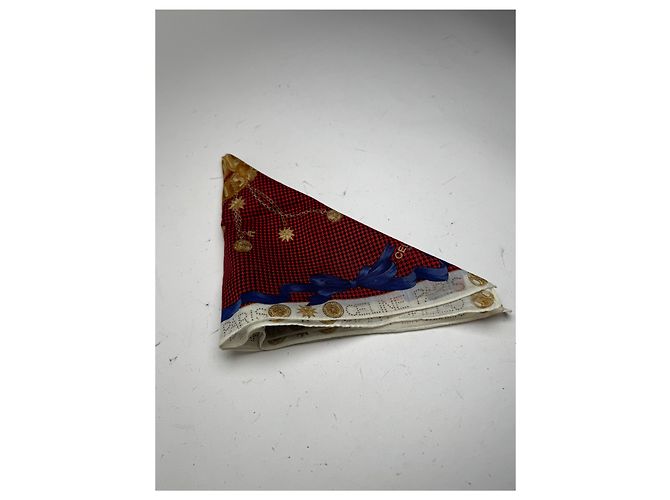 Céline Sciarpa vintage Celine Paris Triomphe Rossa Multicolore - vista 10