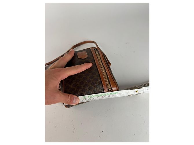 Céline Vintage Celine Triomphe Monogramm Tasche Braun - Ansicht 13