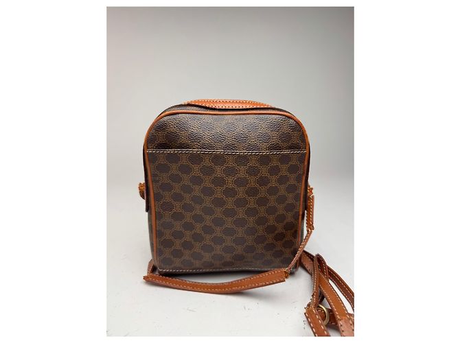 Céline Vintage Celine Triomphe Monogramm Tasche Braun - Ansicht 2