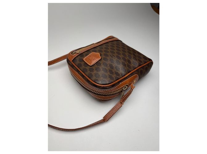Céline Vintage Celine Triomphe Monogramm Tasche Braun - Ansicht 9