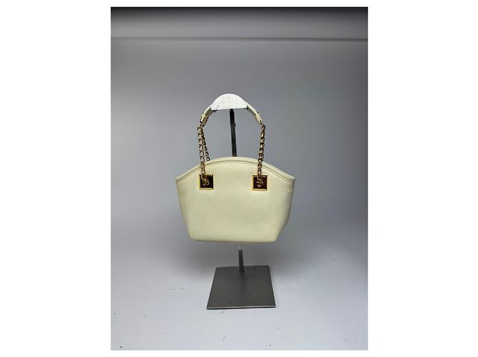 Vintage Givenchy Leder Tasche weiß - Ansicht 11