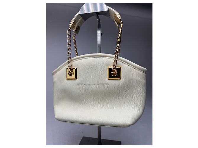 Vintage Givenchy Leder Tasche weiß - Ansicht 2