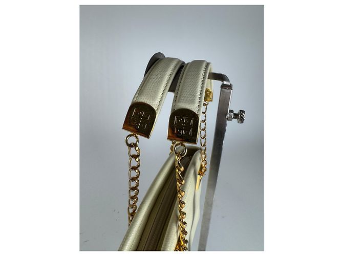 Vintage Givenchy Leder Tasche weiß - Ansicht 3