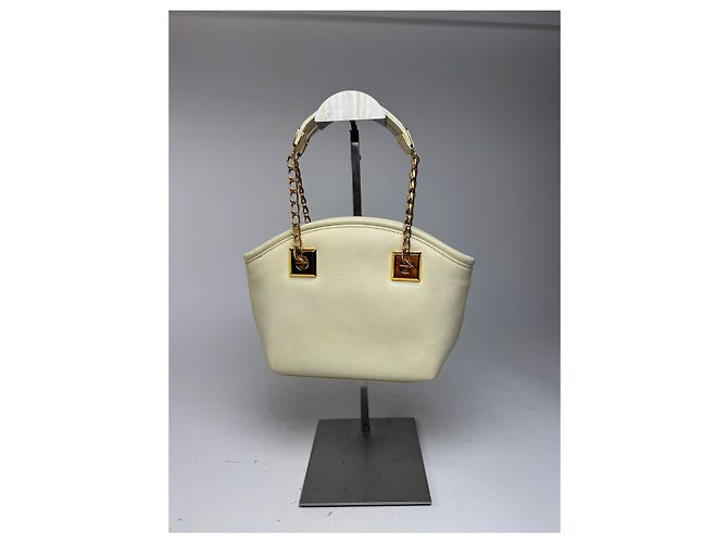 Vintage Givenchy Leder Tasche weiß - Ansicht 4