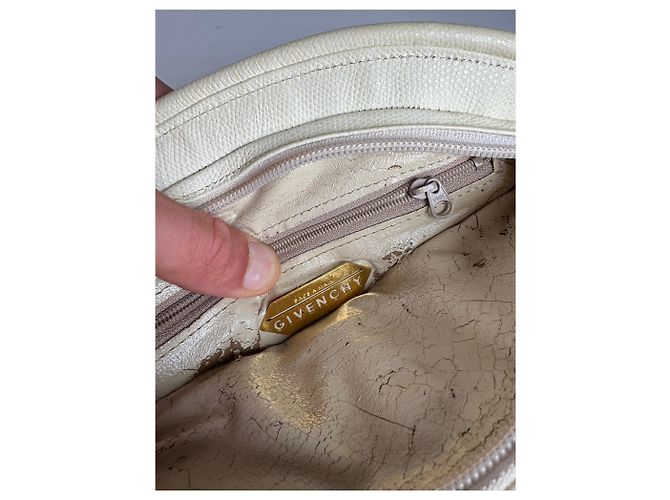 Vintage Givenchy Leder Tasche weiß - Ansicht 6