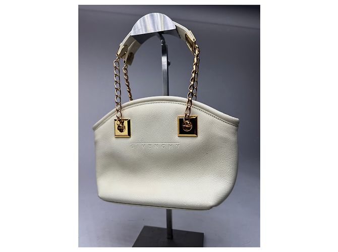 Vintage Givenchy Leder Tasche weiß - Ansicht 7