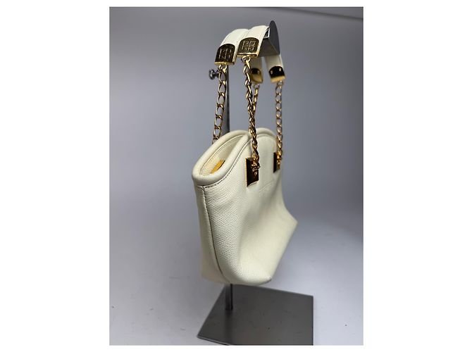 Vintage Givenchy Leder Tasche weiß - Ansicht 9