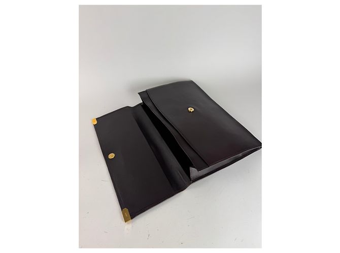 Clutch in pelle Loewe Madrid vintage marrone - vista 15