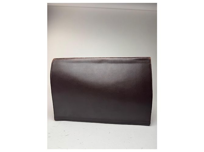 Clutch in pelle Loewe Madrid vintage marrone - vista 8