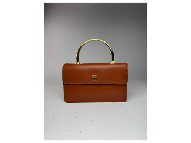 Vintage Givenchy 4G Ledertasche braun Orange - Ansicht 15