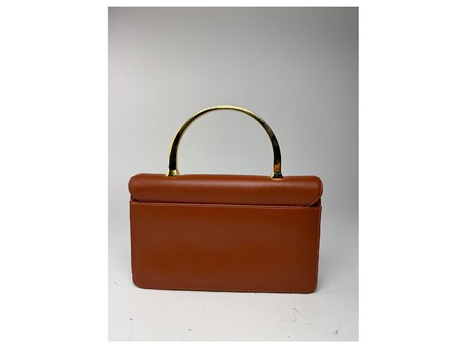 Vintage Givenchy 4G Ledertasche braun Orange - Ansicht 2