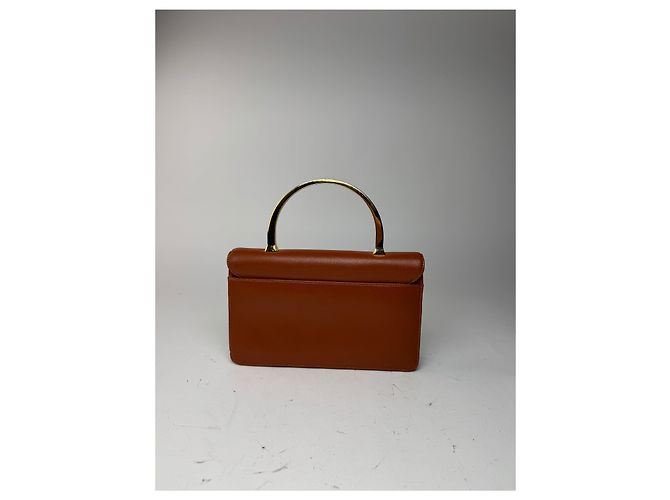 Vintage Givenchy 4G Ledertasche braun Orange - Ansicht 5
