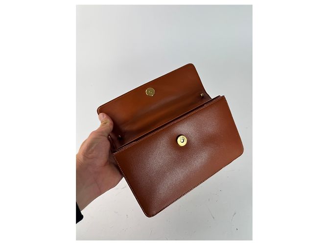 Vintage Givenchy 4G Ledertasche braun Orange - Ansicht 9
