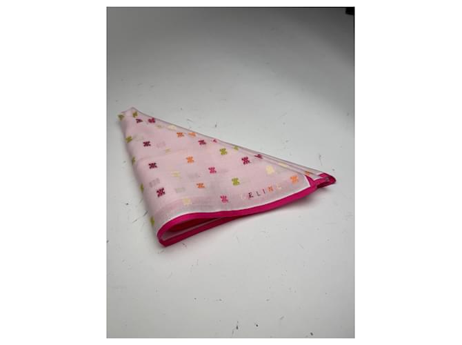 Céline Sciarpa vintage Celine Triomphe Rosa - vista 9