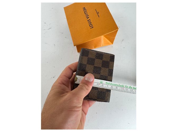 Louis Vuitton Vintage Gucci Damier Monogramm Leder Kartenhalter Braun - Ansicht 12