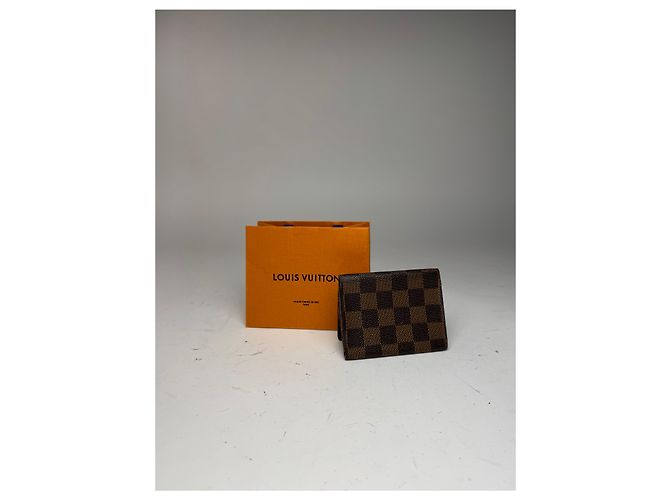 Louis Vuitton Vintage Gucci Damier Monogramm Leder Kartenhalter Braun - Ansicht 14