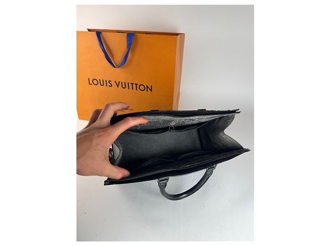 Vintage Louis Vuitton EPI Lederhandtasche schwarz - Ansicht 10