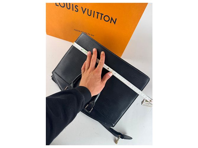 Vintage Louis Vuitton EPI Lederhandtasche schwarz - Ansicht 12