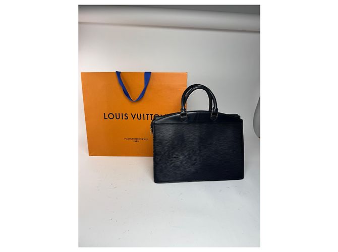 Vintage Louis Vuitton EPI Lederhandtasche schwarz - Ansicht 5