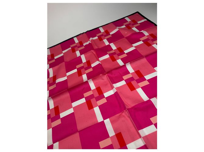 Céline Vintage Celine Scarf pink red white - view 3