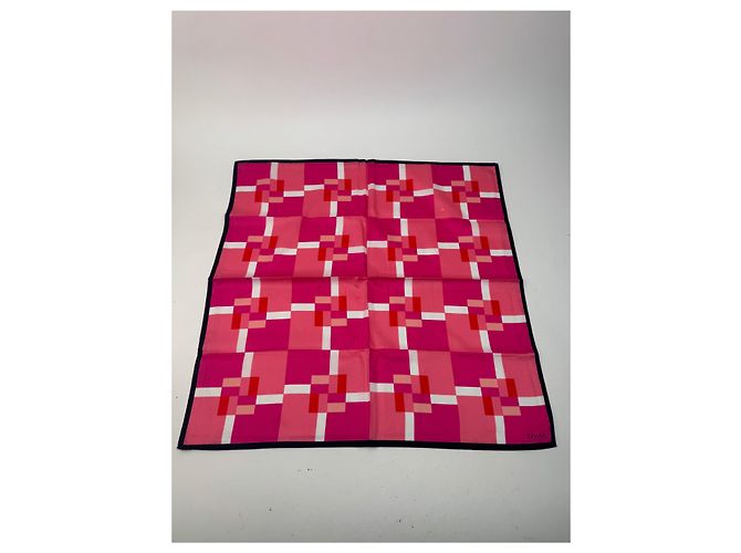 Céline Vintage Celine Scarf pink red white - view 5