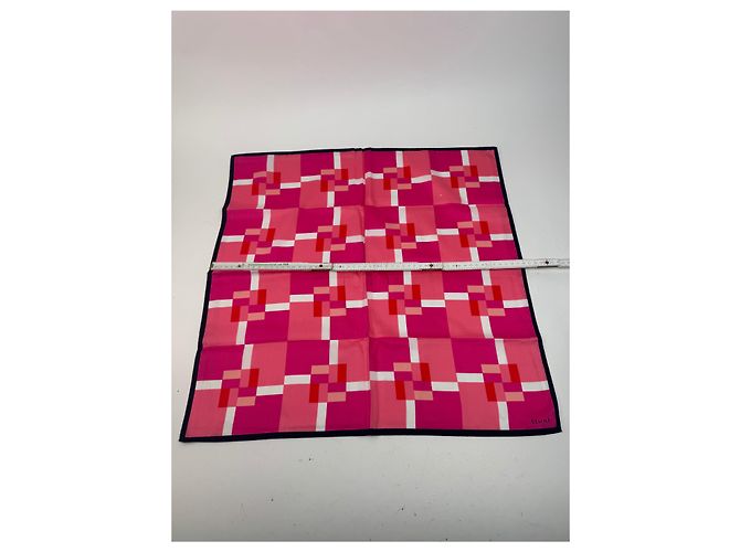 Céline Vintage Celine Scarf pink red white - view 7