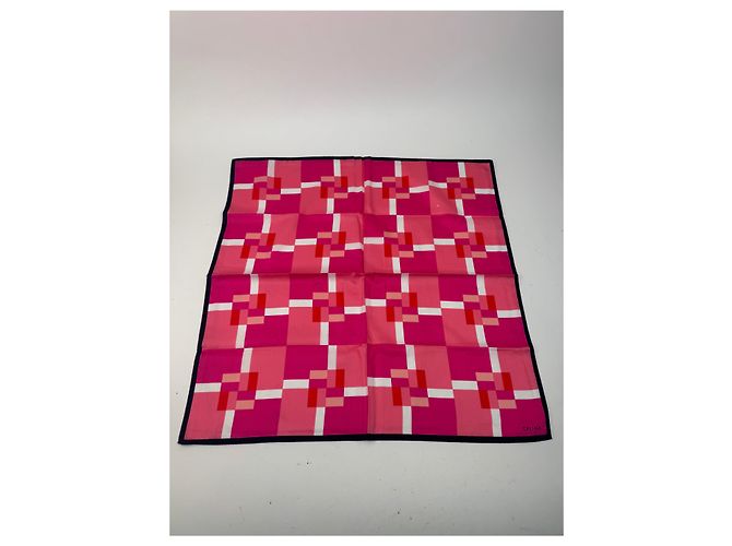 Céline Vintage Celine Scarf pink red white - view 9