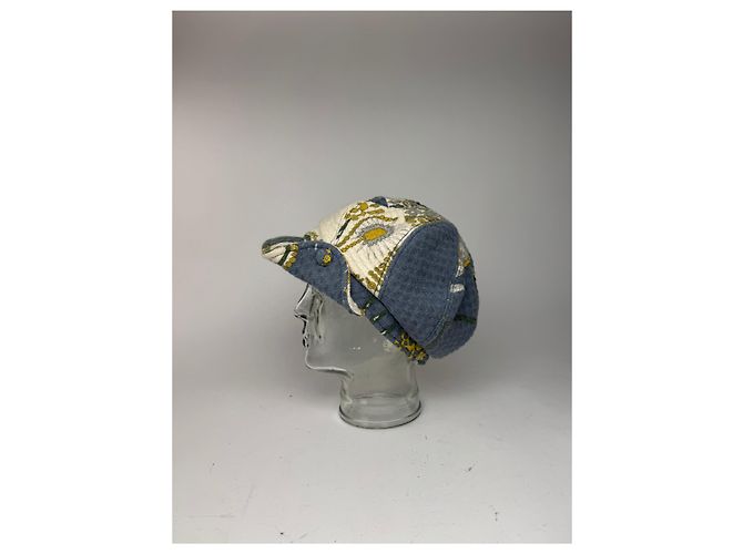 Cappello di lana vintage Emilio Pucci blu bianco giallo - vista 6