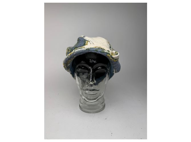 Cappello di lana vintage Emilio Pucci blu bianco giallo - vista 8