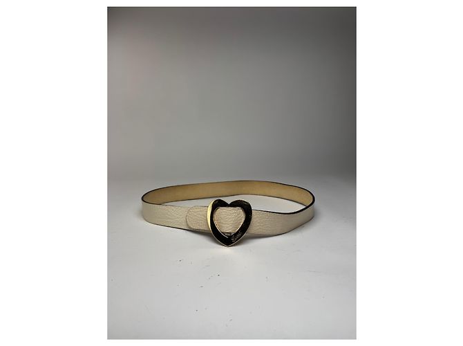 Vintage Gucci Herz Leder Gürtel weiß - Ansicht 12