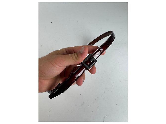 Vintage Gucci Lackledergürtel lila - Ansicht 2
