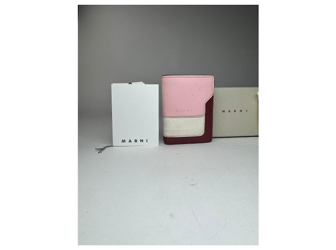 Vintage Marni Leather wallet pink Black Brown - view 7