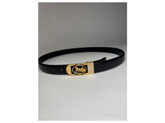 Céline Vintage Celine Paris Ledergürtel schwarz - Ansicht 2