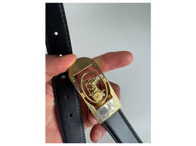Céline Vintage Celine Paris Ledergürtel schwarz - Ansicht 6