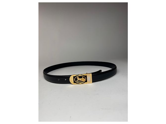 Céline Vintage Celine Paris Ledergürtel schwarz - Ansicht 9