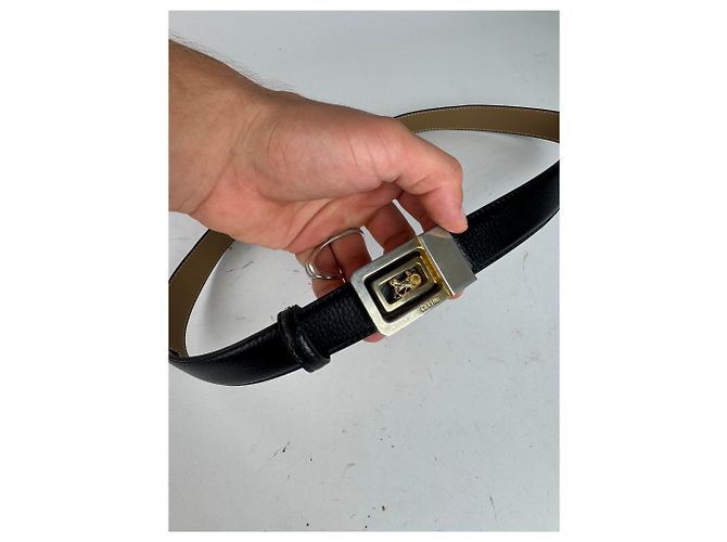 Céline Vintage Celine Paris Ledergürtel schwarz - Ansicht 2