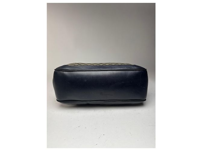Céline Vintage Celine Paris Triomphe Monogramm Ledertasche Grau - Ansicht 11
