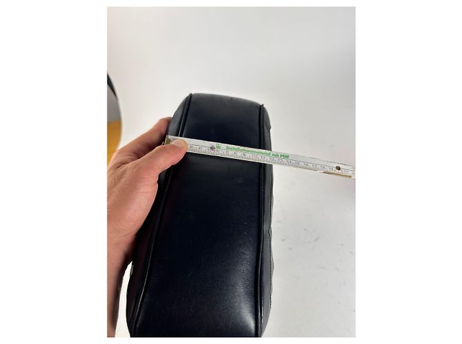 Céline Vintage Celine Paris Triomphe Monogramm Ledertasche Grau - Ansicht 14