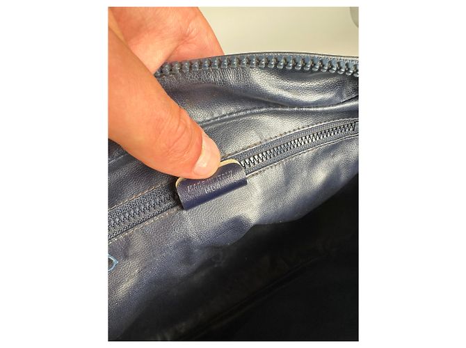 Céline Vintage Celine Paris Triomphe Monogramm Ledertasche Grau - Ansicht 6
