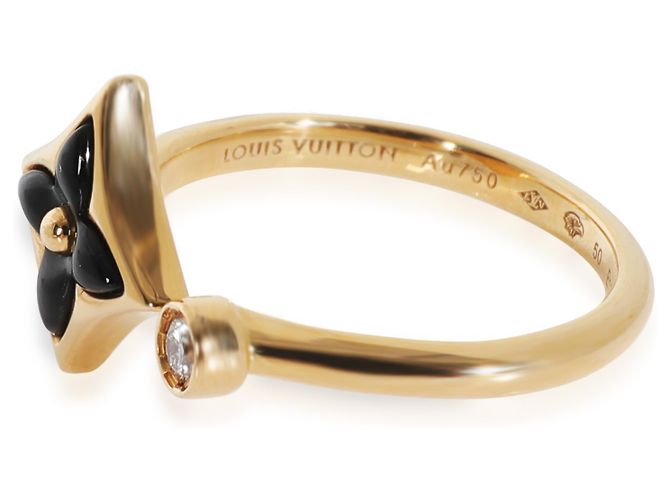 Anello Mini Stella Color Blossom in Oro Giallo, Onice e Diamante di Louis Vuitton - vista 2