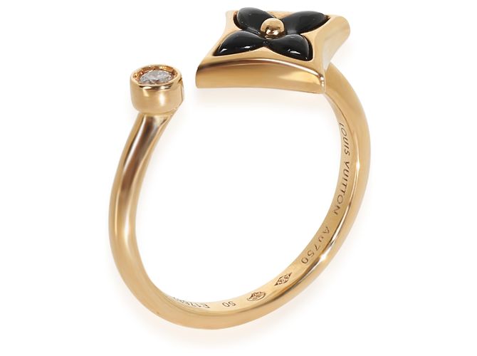 Anello Mini Stella Color Blossom in Oro Giallo, Onice e Diamante di Louis Vuitton - vista 3