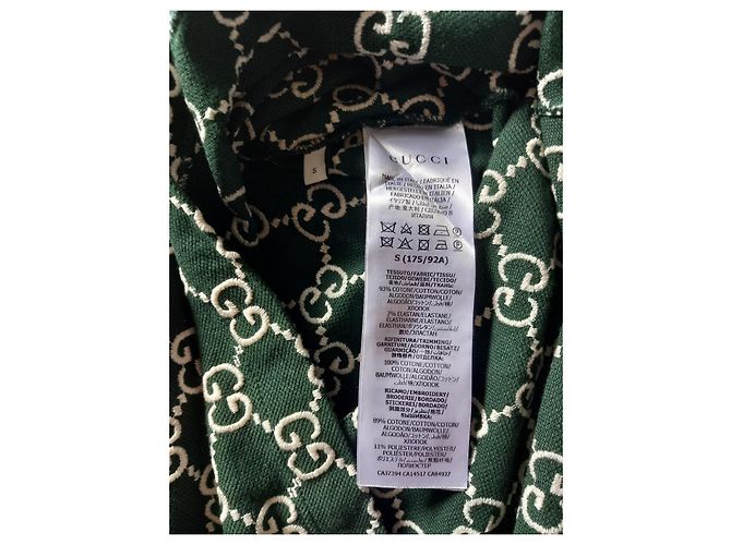 Polo Gucci de algodão verde com bordado GG - vista 4