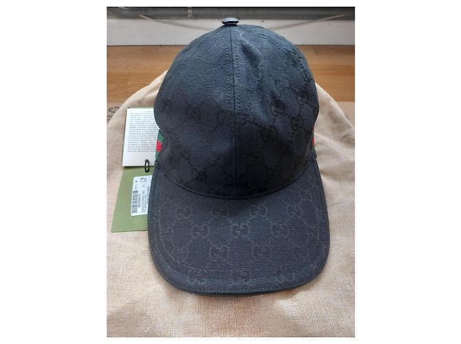 Cappellino da baseball Gucci GG Canvas Nero - vista 3