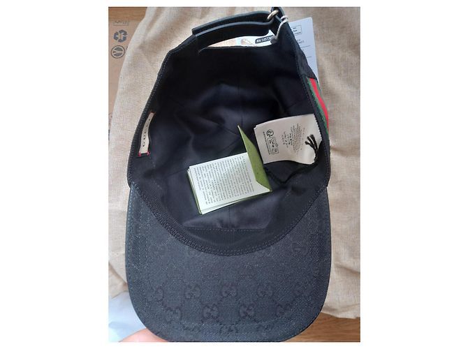 Cappellino da baseball Gucci GG Canvas Nero - vista 7