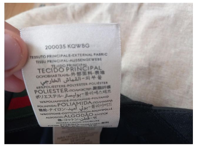 Cappellino da baseball Gucci GG Canvas Nero - vista 9
