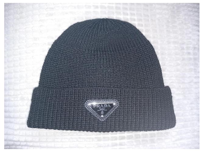 Berretto Prada Nero in Cashmere - vista 8