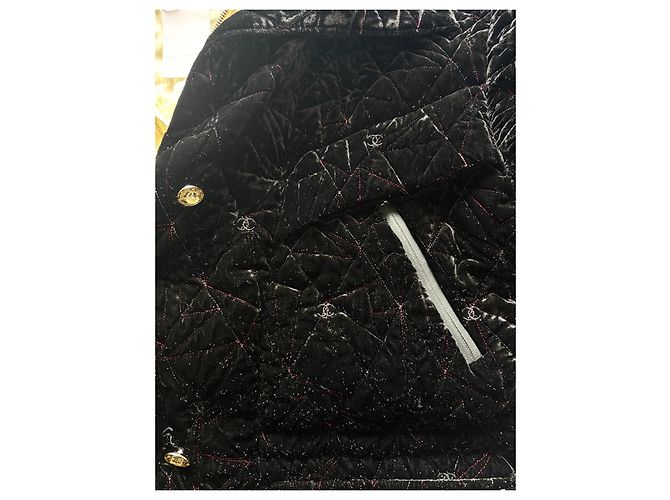 Abrigo Chanel colección coco nieve 2021 Negro - vista 12