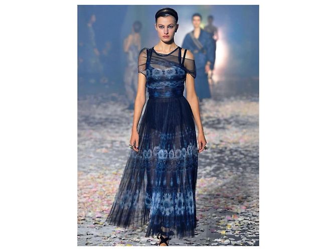 Dior Night Ballet Kleid SS2019 Schwarz Blau - Ansicht 2
