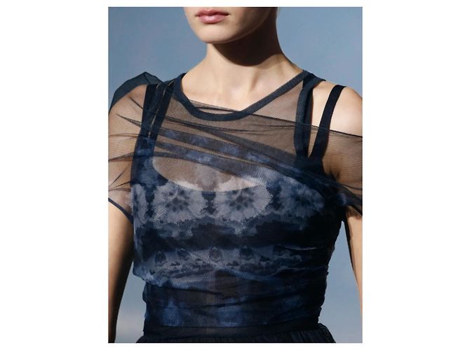 Dior Night Ballet Kleid SS2019 Schwarz Blau - Ansicht 3