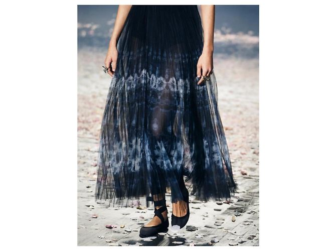 Dior Night Ballet Kleid SS2019 Schwarz Blau - Ansicht 4